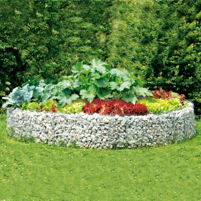 Bellissa Gabione visoka greda Okrogla Ø 240 cm/Ø 220 cm x 40 cm