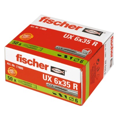 Fischer Univerzalni zidni vložek UX 6 x 35 R (z robom) (50 kosov)
