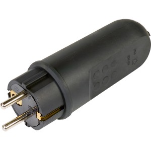 LUX-TOOLS Gumijasti vtič črna barve