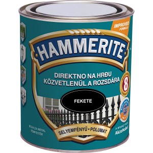 Hammerite Polmat lak za kovino Satin črna 750 ml