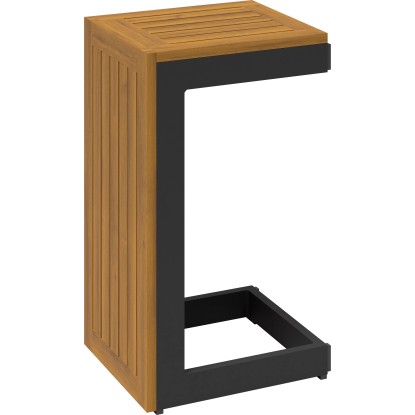 Zunanja sedežna garnitura Lipson 3-delna iz akacijevega lesa in aluminija Siva