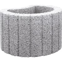 Velik betonski sadilni obroč siv Ø 40 cm x 25 cm