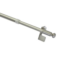 Gardinia Vpenjalni drog Press&Go, okrogel, videz nerjavnega jekla 50-80 cm