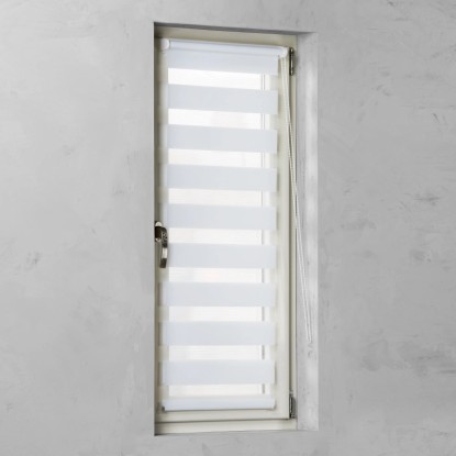 Cocoon Easy Fix dvojna dnevna rolo zavesa bela 90 cm x 220 cm