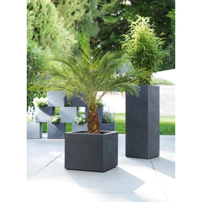 Scheurich Posoda za rastline C-Cube 240 Ø 38 cm Stony Black