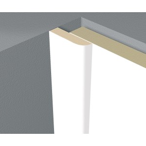 Zaključna letev bela 6 mm x 25 mm x 2600 mm