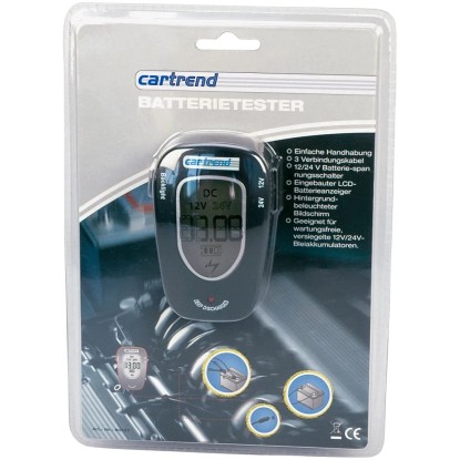 Cartrend Tester za baterije z LCD zaslonom 12/24 V