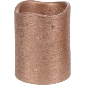 LED-sveča plapolajoč plamen bakrena 2 različici 9 cm x 7 cm x 7 cm