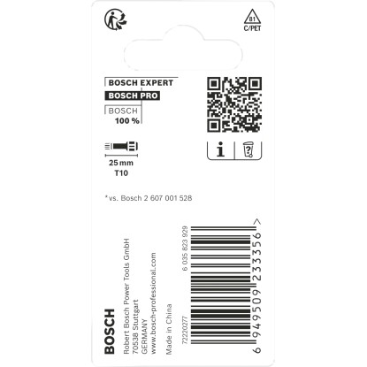 Bosch Vložni nastavki T10 Impact Control 2 kosa