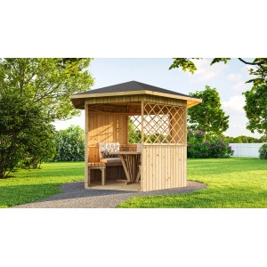 Weka Leseni paviljon Mainau Naravna Neobdelano 223 cm x 257 cm
