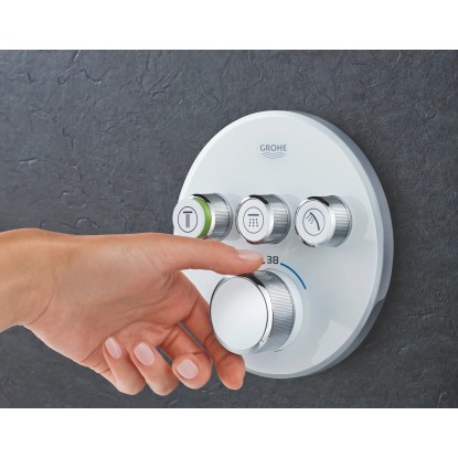 Grohe Termostat Grohtherm SmartControl okrogel Moonwhite
