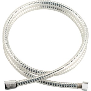 Plastična cev za ročno prho dolžine 150 cm Srebrna-prosojna