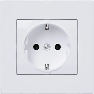 Elektromaterial Vtičnica Plato vijačna bela