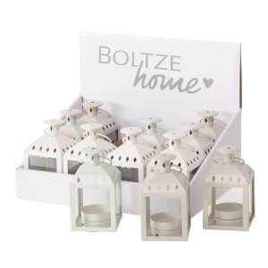 Boltze Laterna Exeter 3 vrste sortirano 10 cm x 6,8 cm x 7,5 cm siva