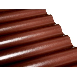 PVC valovita plošča Sinus 76/18 rjava 80 cm x 120 cm debelina: 1,2 mm