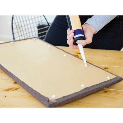 Stenska blazina Pravokotnik 60 cm x 30 cm Temno siva Žamet