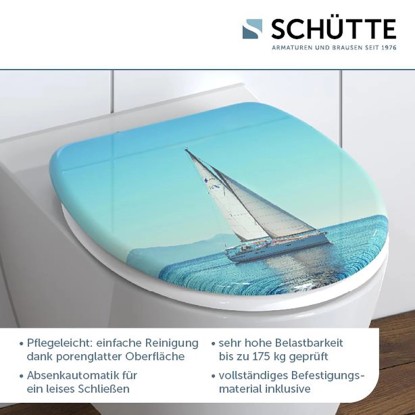 WC-deska Schütte Sailing, Duroplast, z avtomatskim spuščanjem