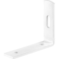 Nastavljivi kotnik belo prašno lakiran 80 mm x 65 mm x 20 mm