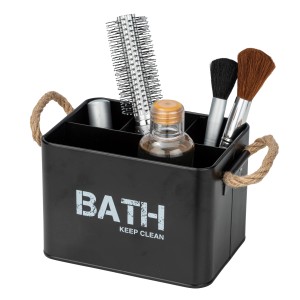 Wenko Kopalniška škatla Gara s 4 predelki črna 2,37 l jeklo 19 x 12,5 x 13 cm