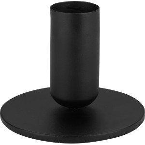 Svečnik kovinski okrogel Ø 7 cm x 5 cm črn