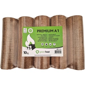 Greenheat Lesni briketi Premium v PVC foliji 10 kg