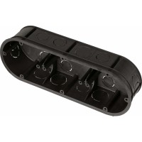 Kombinirana doza 3-delna 218 mm x 75 mm črna IP20