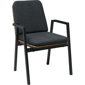 Vrtni stol Olary 69,5 cm x 60 cm x 86 cm Akacijev les Temno siva