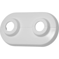 LUX-TOOLS Poklopna rozeta Ø 15 mm Bela dvojna