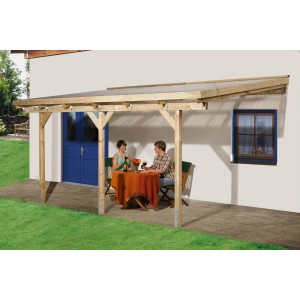 Weka Nadstrešek za teraso Velikost 2 z merami 424 cm x 257 cm