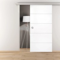 Novadoors Lesena drsna vrata Ontario Bianco belo lakirana 93,5 x 205,8 cm