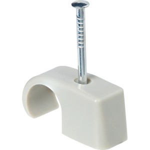 Objemka z žebljem za kabel Ø 10 mm – Ø 14 mm 40 kosov