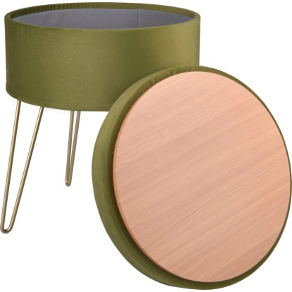 Tabure Safari Lodge MDF 45 cm x Ø 36 cm Zelen