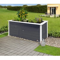 Weka Visoka greda Herba 205 cm x 80 cm x 81 cm Antracit/bela