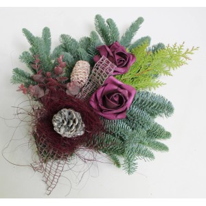 Nagrobni aranžma Nobilis, pribl. 30 cm robidova barva