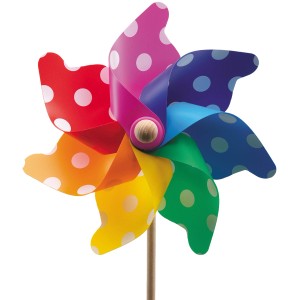 Mlin na veter XXL Enobarven s pikami Ø 38 cm