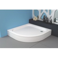 Kolpa san Tuš kad Ontex bela 90 cm x 90 cm polkrožna z oblogo