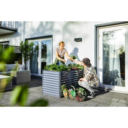 Kovinska visoka greda Anracit 150 cm x 70 cm x 70 cm