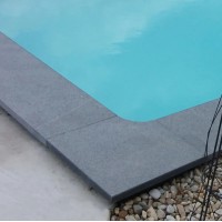 Granitna obroba za pravokotne bazene 400 cm x 300 cm Padang Dark