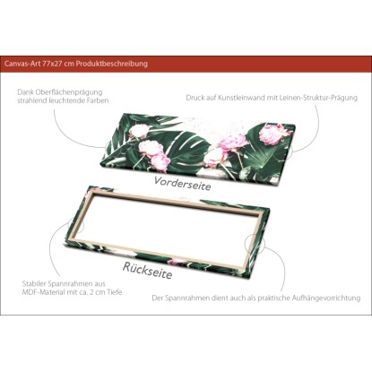 Slika na platnu Anonymus Vintage Flowers II 77 cm x 27 cm