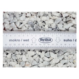 Vetisa Marmorni pesek Bianco Carrara 9 - 12 mm bela 25 kg