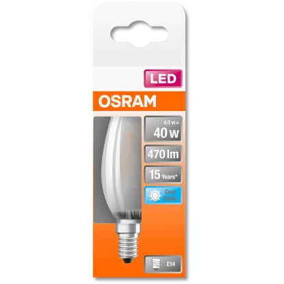 Osram Sijalka LED E14 sveča 4 W 470 lm 3,5 x 3,5 cm (V x Ø) 4.000 K opalna