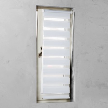 Cocoon Easy Fix dvojna dnevna rolo zavesa bela 90 cm x 220 cm