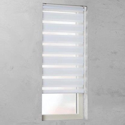 Cocoon Easy Fix dvojna dnevna rolo zavesa bela 90 cm x 220 cm