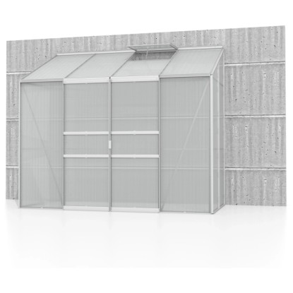 Vitavia zidni rastlinjak Ida 3300 4 mm HKP 3,3 m² Aluminijasto-prazen