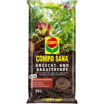 Compo Sana Substrat za setev in zelišča 20 l