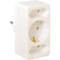 Evro-adapter večkratne vtičnice Bela
