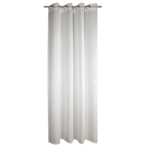 Zavesa s kovinskimi očesci Struktur Krem 245 cm x 140 cm