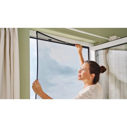 tesa Insect Stop Zaščita proti mrčesu okvir s sponkami za okno 1,00 x 1,20 m