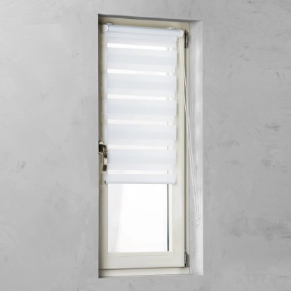 Cocoon Easy Fix dvojna dnevna rolo zavesa bela 90 cm x 220 cm