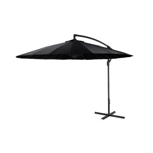 Senčnik Šanghaj Ø 300 cm črn